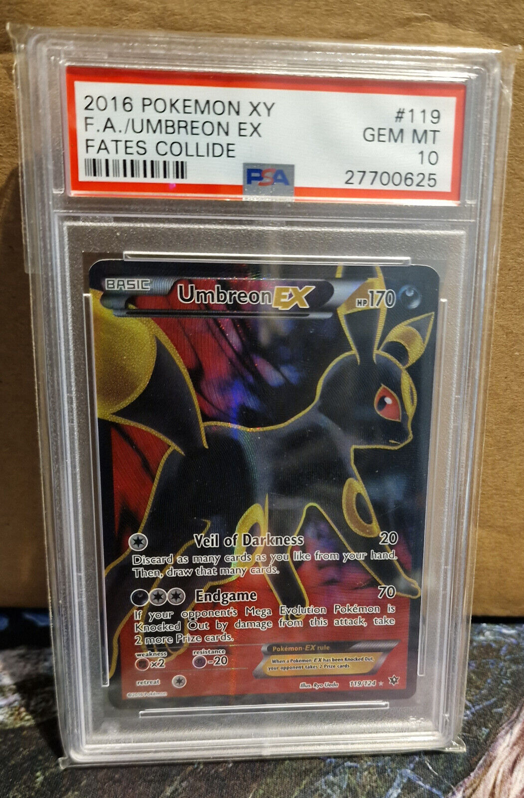 Pokemon 2016 Umbreon EX Fates Collide PSA 10