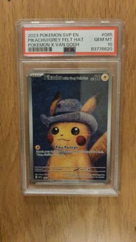PSA 10 Pikachu with Grey Felt Hat Pokemon X Van Gogh SVP 085 Promo CardGEM