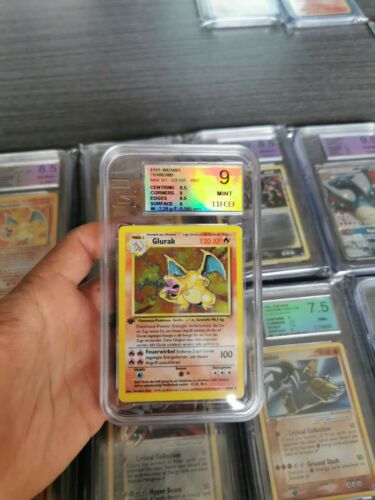 Charizard 1st Edition German European Grading 9 Pokemon Card Holo MINT