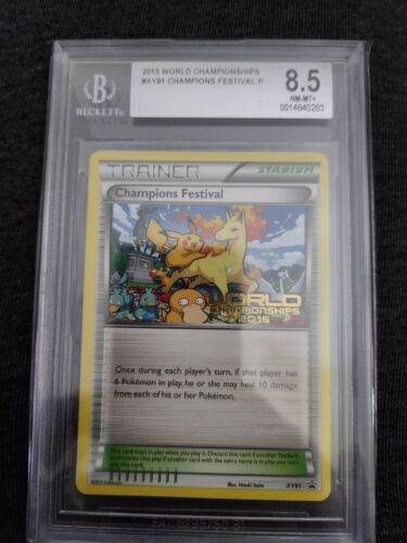 Pokemon Champions Festival Worlds 2015 XY  Promo  Beckett 85 NMMint Low pop