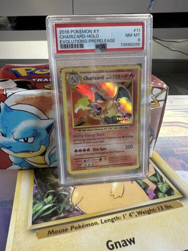 Charizard Prerelease Holo 11108 Pokemon XY Evolutions 2016 NMMT PSA 8  Rare