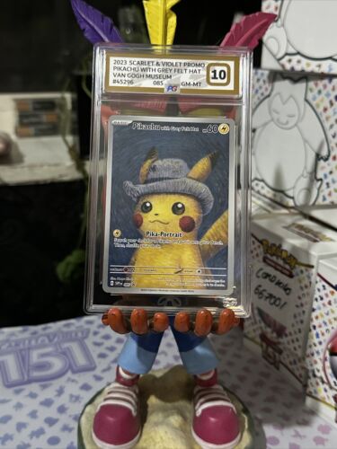 Pikachu With Grey Felt Hat 085 Promo PG 10 Pokemon X Van Gogh Museum NOT PSA 10