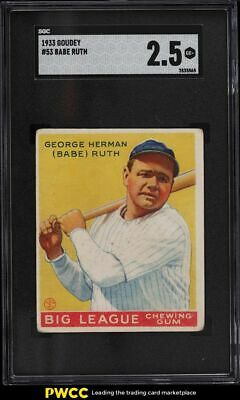 1933 Goudey Babe Ruth 53 SGC 25 GD