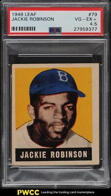 1948 Leaf Jackie Robinson ROOKIE RC 79 PSA 45 VGEX