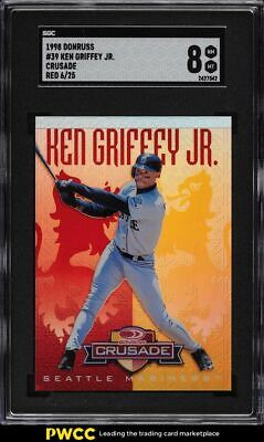 1998 Donruss Crusade Red Ken Griffey Jr 25 39 SGC 8 NMMT