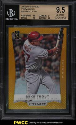 2012 Panini Prizm Gold Prizms Mike Trout ROOKIE RC 10 BGS 95 GEM MINT