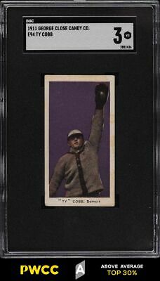 1911 E94 George Close Candy Purple Ty Cobb SGC 3 VG PWCCA