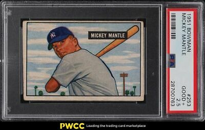 1951 Bowman Mickey Mantle ROOKIE RC 253 PSA 25 GD