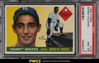 1955 Topps Sandy Koufax ROOKIE RC 123 PSA 8 NMMT