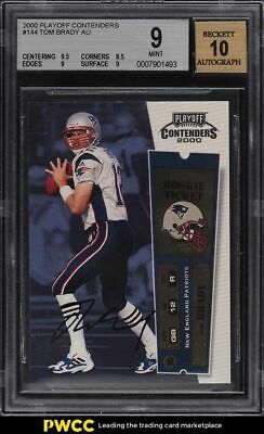 2000 Playoff Contenders Tom Brady ROOKIE RC AUTO 144 BGS 9 MINT