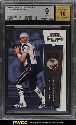 2000 Playoff Contenders Tom Brady ROOKIE RC AUTO 144 BGS 9 MINT