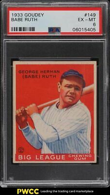 1933 Goudey Babe Ruth 149 PSA 6 EXMT