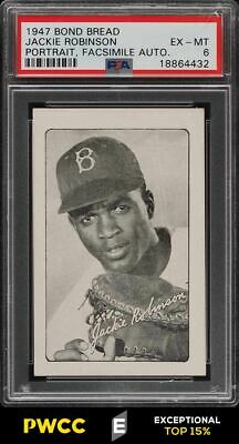 1947 Bond Bread Portrait Jackie Robinson ROOKIE RC PSA 6 EXMT PWCCE