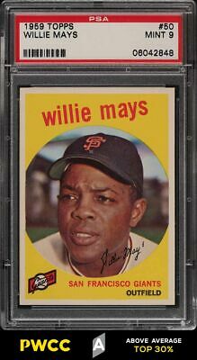 1959 Topps Willie Mays 50 PSA 9 MINT PWCCA