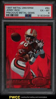 1997 Metal Universe Precious Metal Gems PMG Red Jerry Rice 150 84 PSA 6 EXMT