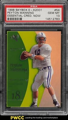 1998 Skybox EX2001 Essential Credentials Now Peyton Manning ROOKIE 54 PSA 10