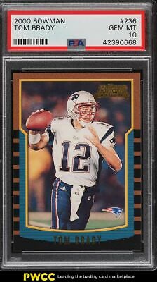 2000 Bowman Football Tom Brady ROOKIE RC 236 PSA 10 GEM MINT