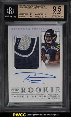 2012 National Treasures Russell Wilson ROOKIE RC PATCH AUTO 99 325 BGS 95 GEM