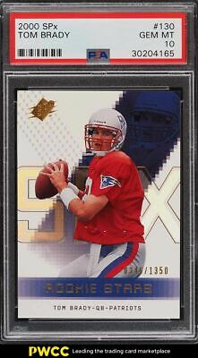 2000 SPx Football Tom Brady ROOKIE RC 1350 130 PSA 10 GEM MINT