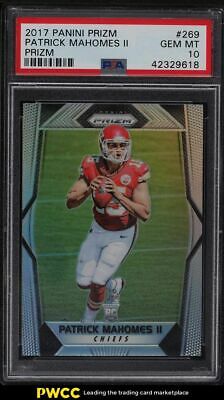 2017 Panini Prizm Silver Prizms Patrick Mahomes II ROOKIE RC 269 PSA 10 GEM MT