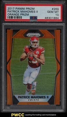 2017 Panini Prizm Orange Prizms Patrick Mahomes II ROOKIE RC 275 269 PSA 10