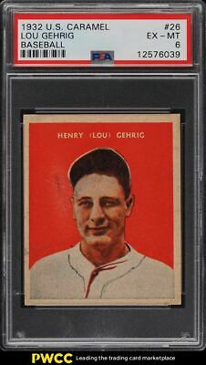 1932 US Caramel Lou Gehrig 26 PSA 6 EXMT