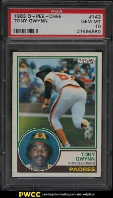 1983 OPeeChee Tony Gwynn ROOKIE RC 143 PSA 10 GEM MINT