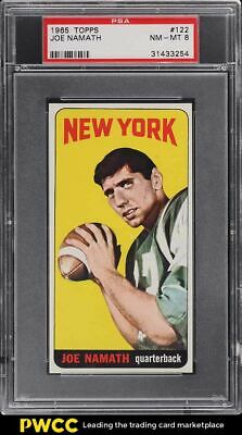 1965 Topps Football Joe Namath ROOKIE RC 122 PSA 8 NMMT