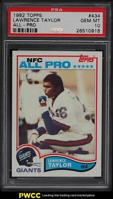 1982 Topps Football Lawrence Taylor ROOKIE RC ALLPRO 434 PSA 10 GEM MINT