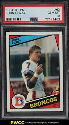 1984 Topps Football John Elway ROOKIE RC 63 PSA 10 GEM MINT