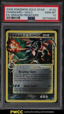 2006 Pokemon EX Dragon Frontiers Gold Star Holo Charizard 100 PSA 10 GEM MINT