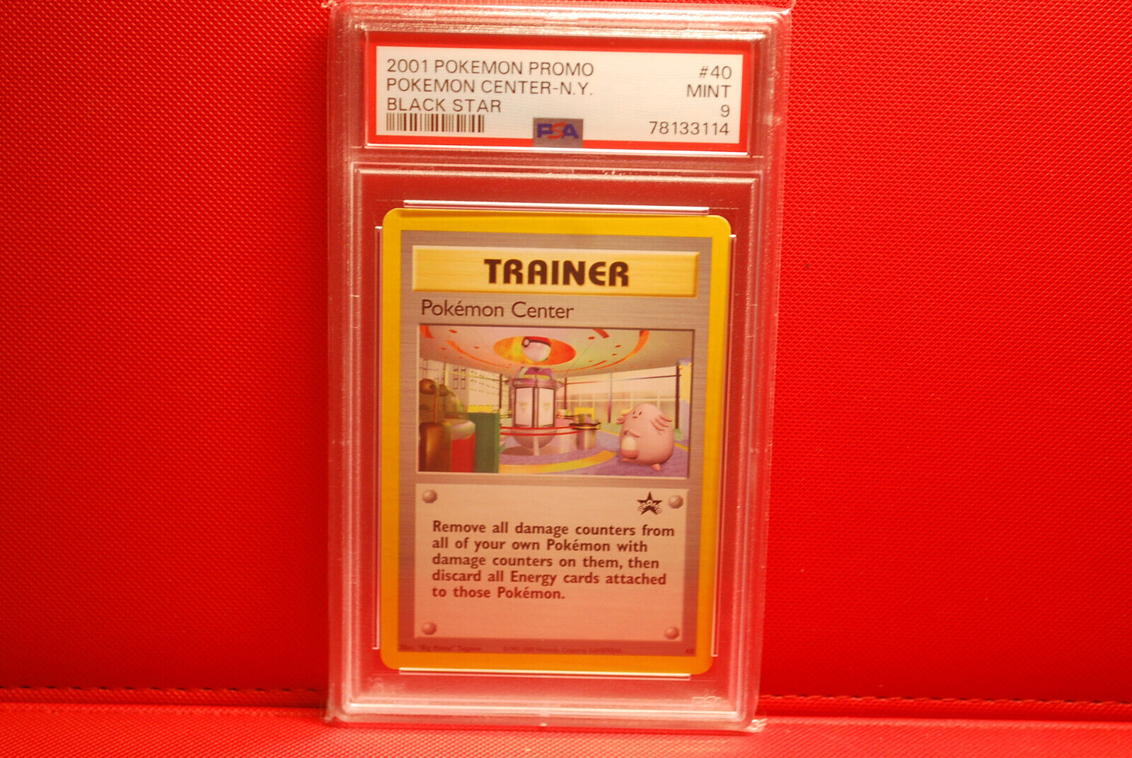 PSA 9 Mint Pokemon Centre  NY 40 Black Star Promo 2001