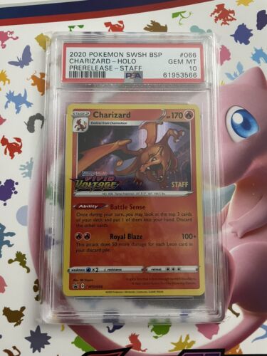 Charizard Vivid Voltage  PSA 10 STAFF Promo  Prerelease Pokemon Promo SWSH066