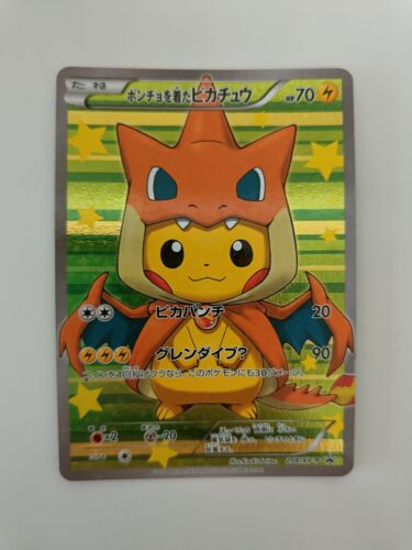 Pokemon TCG Poncho Wearing Pikachu Mega Charizard 208XYP Promo Card Near Mint