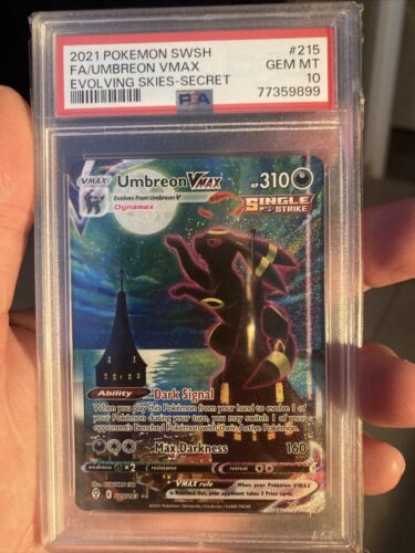 Umbreon VMAX Alt Art 215203 Holo Secret Rare PSA 10 Gem Mint 2021 Pokmon