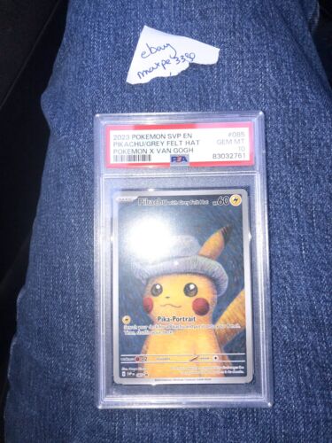 Pokemon X Van Gogh Museum Pikachu With Grey Felt Hat 085 Promo PSA 10 Gem Mint