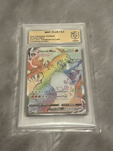 Pokemon Karte 2020 Glurak VMAX Weg des Champs Fullart Rainbow GSG 95 Mint 7473