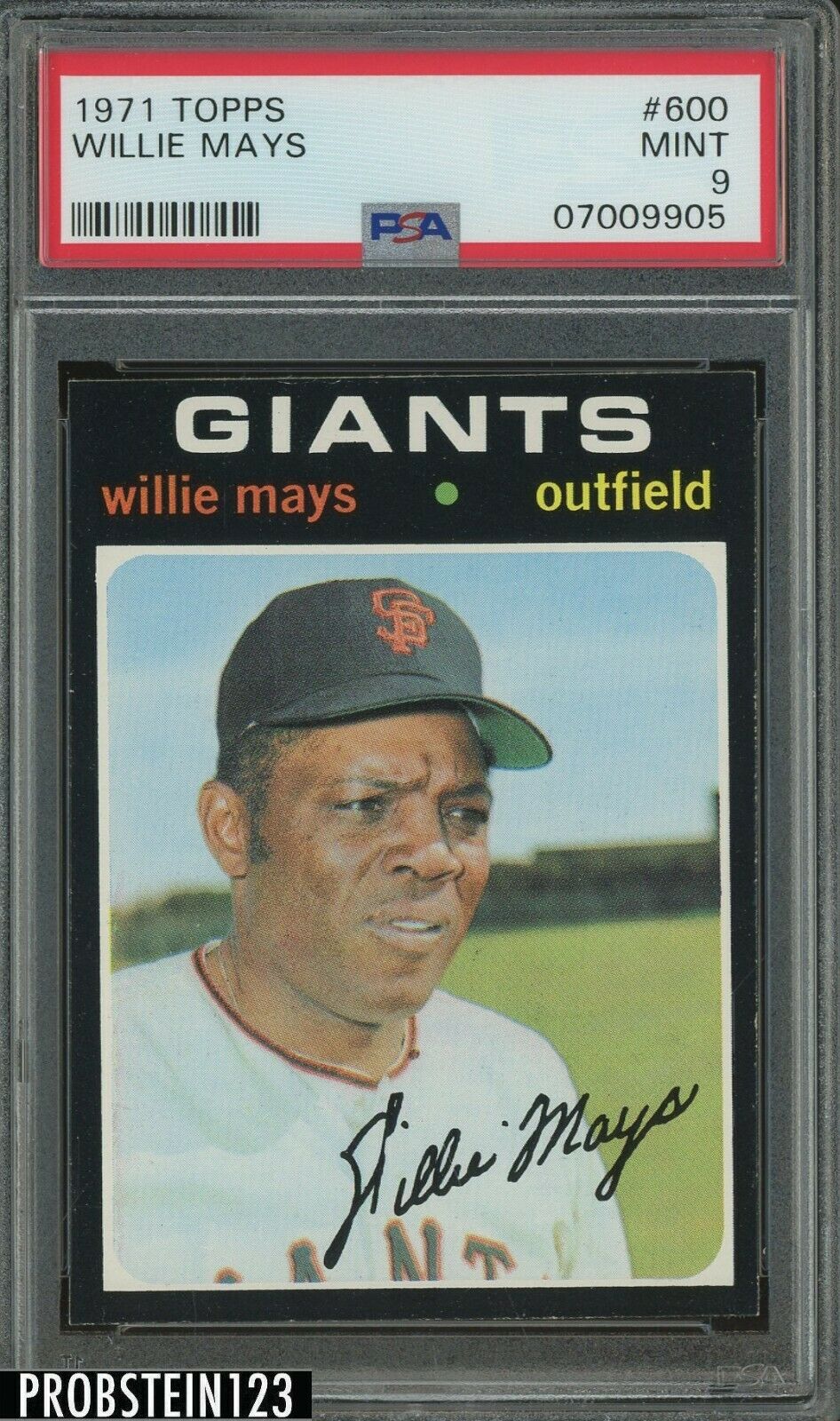 1971 Topps SETBREAK 600 Willie Mays San Francisco Giants HOF PSA 9 MINT