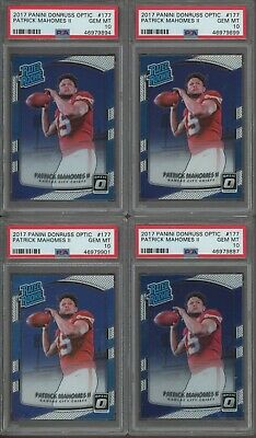 Investor Lot Of 11 2017 Donruss Optic Patrick Mahomes II RC Rookie PSA 10 