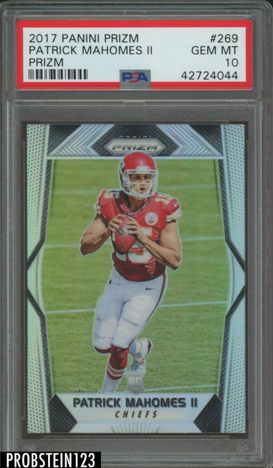 2017 Panini Silver Prizm 269 Patrick Mahomes II RC Rookie PSA 10  HIGH END 