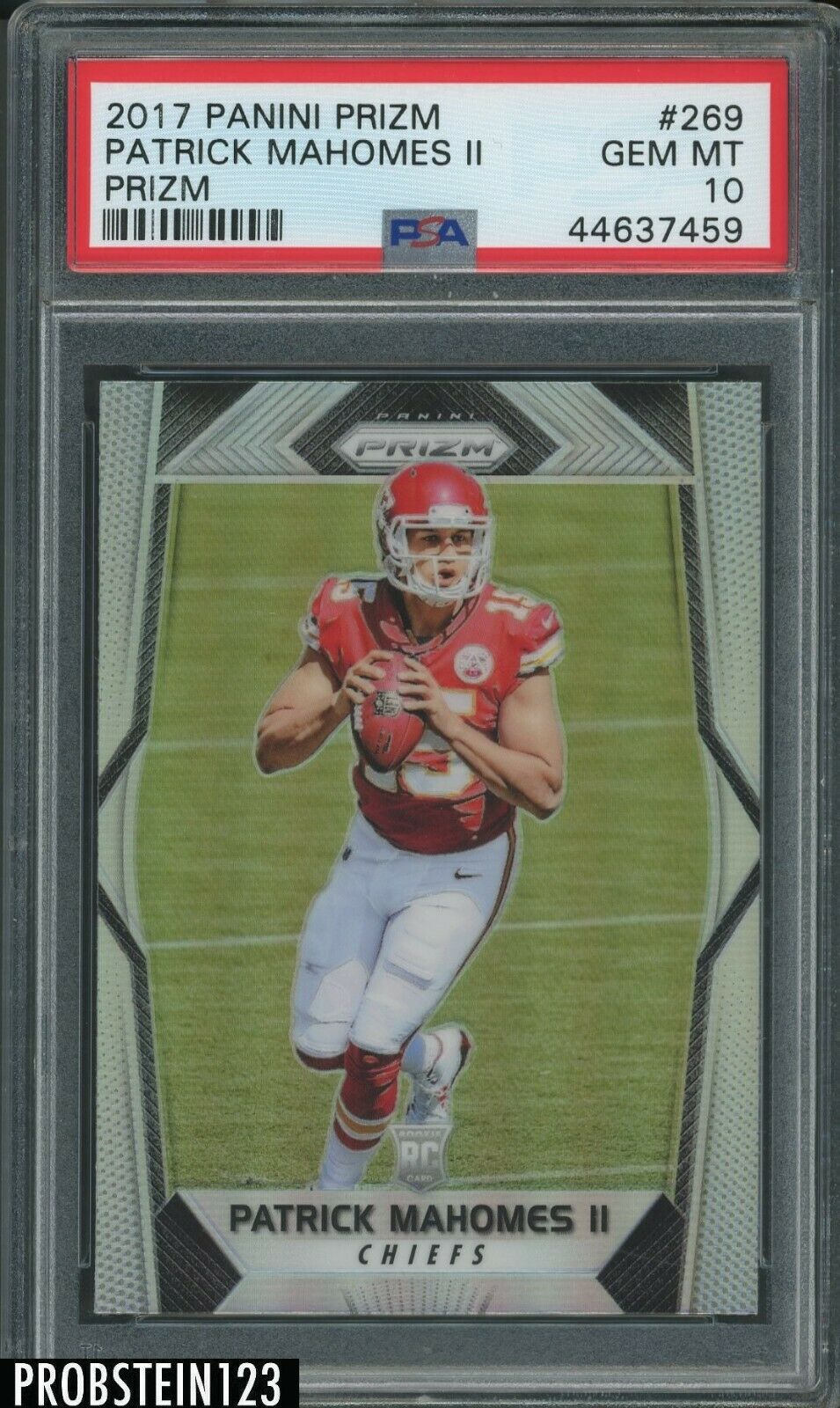 2017 Panini Silver Prizm 269 Patrick Mahomes II RC Rookie PSA 10 GEM MINT