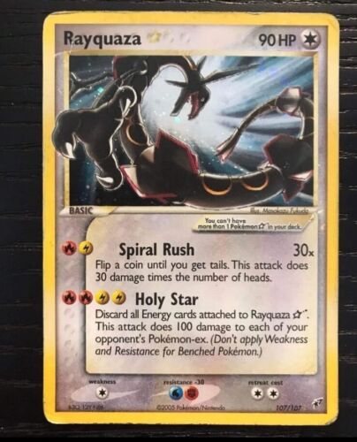 Pokemon Rayquaza Gold Star 107107 EX Deoxys Holo ITA EXTREMELY RARE