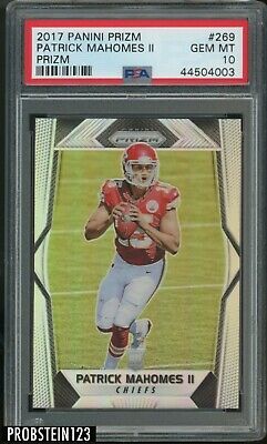 2017 Panini Silver Prizm Patrick Mahomes II RC Rookie Chiefs PSA 10  TRUE GEM 