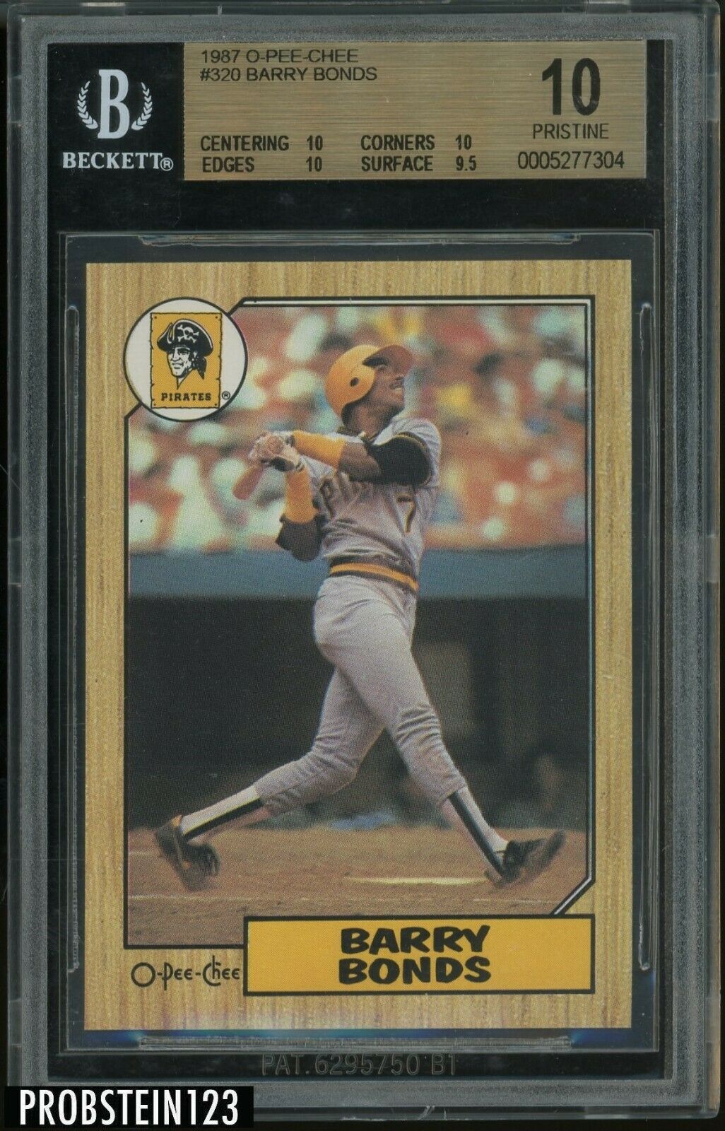 1987 OPeeChee OPC 320 Barry Bonds Pirates RC Rookie BGS 10  SUPER LOW POP 