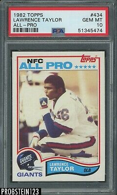 1982 Topps Football 434 Lawrence Taylor AllPro RC Rookie HOF PSA 10 FLAWLESS