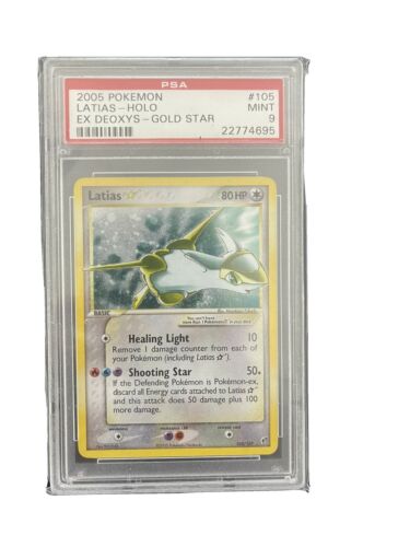 Latias Gold Star 105107 Ex Deoxys PSA9 Pokemon 2005