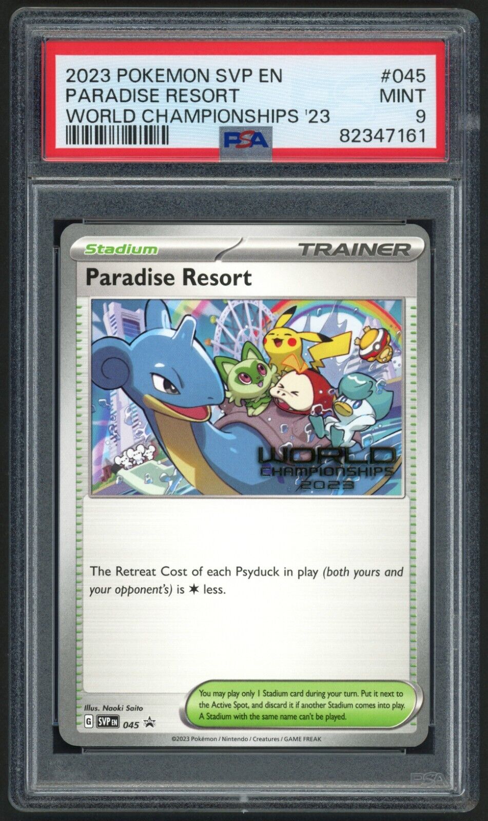 Pokemon Paradise Resort World Championships 2023 ENGLISH SVP EN 045 Promo PSA 9