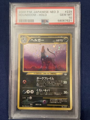 Houndoom Holo Psa 10 Gem Mint Jap Neo Arita Pokemon No Charizard