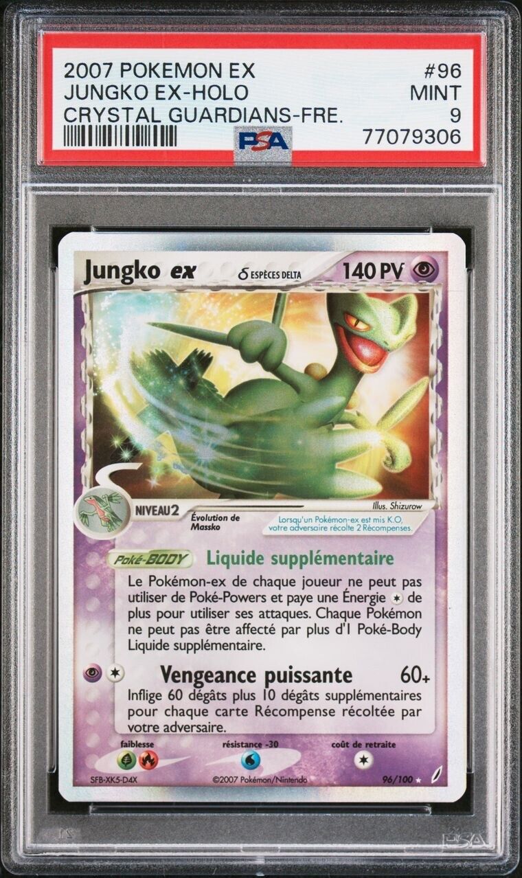 Carte Pokmon Jungko EX 96100 PSA 9 Gardiens de Cristal  FR 