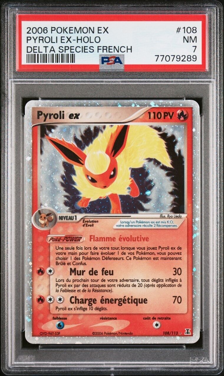 Carte Pokmon Pyroli EX 108113 PSA 7 EX Espce Delta  FR 